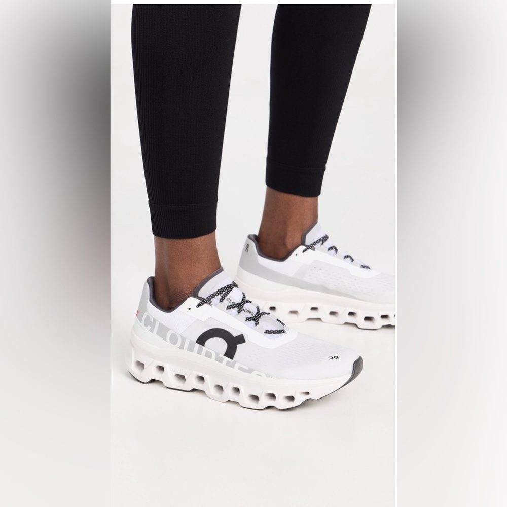 On Running White and Gray Cloudnova Sneakers